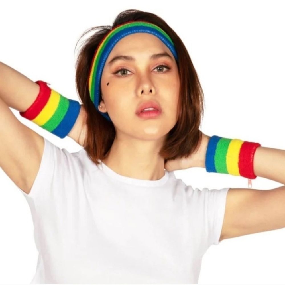 NWT Tipsy Elves Trailblazer Zippered Sweatband Set Gifts Pride Stocking Stuffer